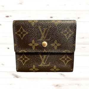 SOLD Authentic Louis Vuitton Small Compact Wallet Monogram PVC Brown Double Snap